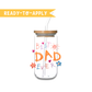 Best Dad Ever Doodle Glass Cup