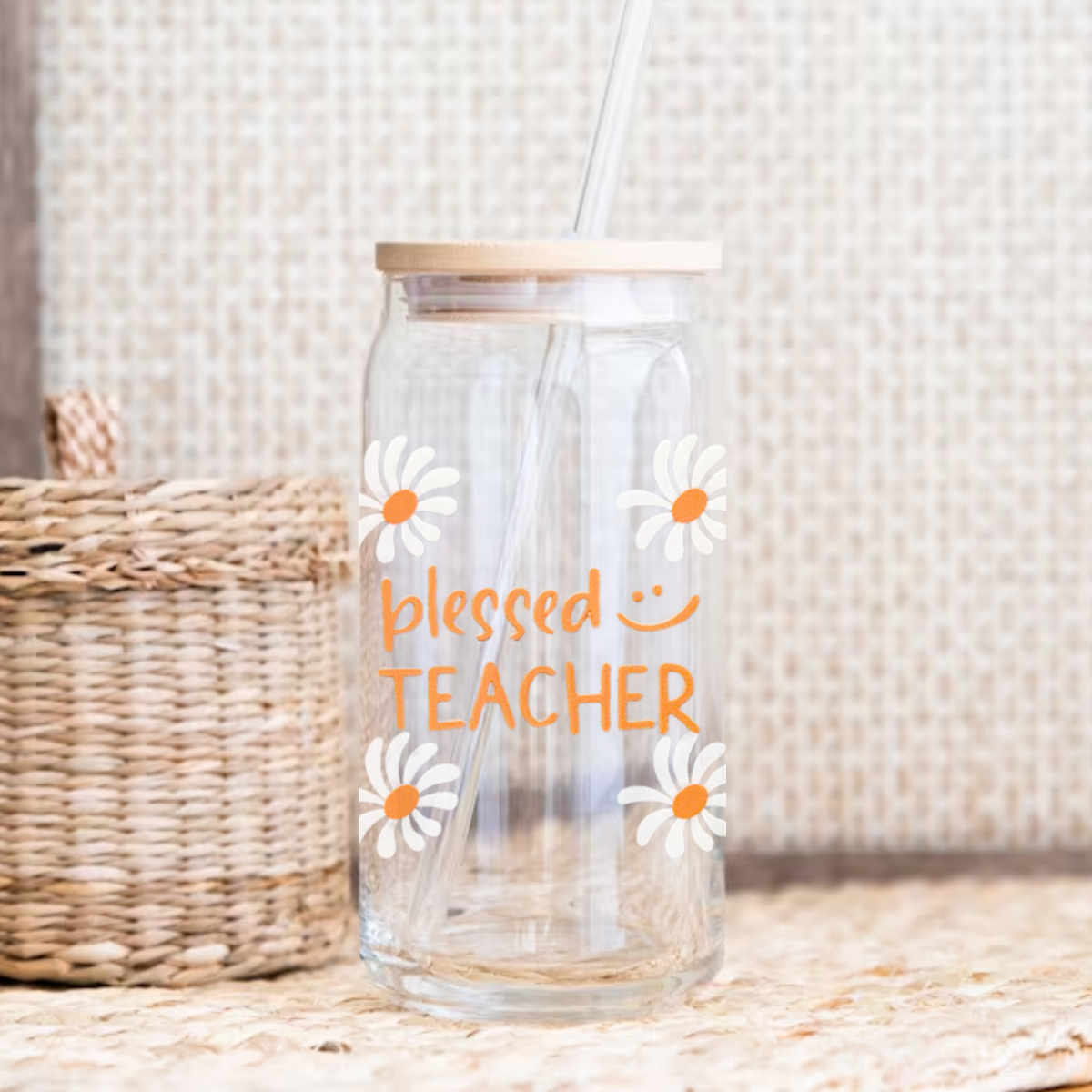 480ml/16oz UV DTF Cup Wrap | Blessed Teacher