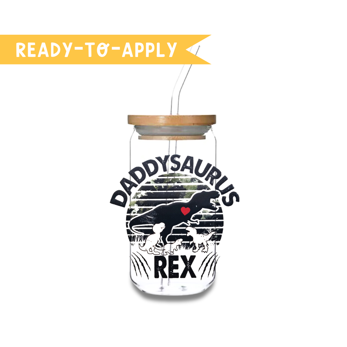 Daddysaurus Rex Glass Cups