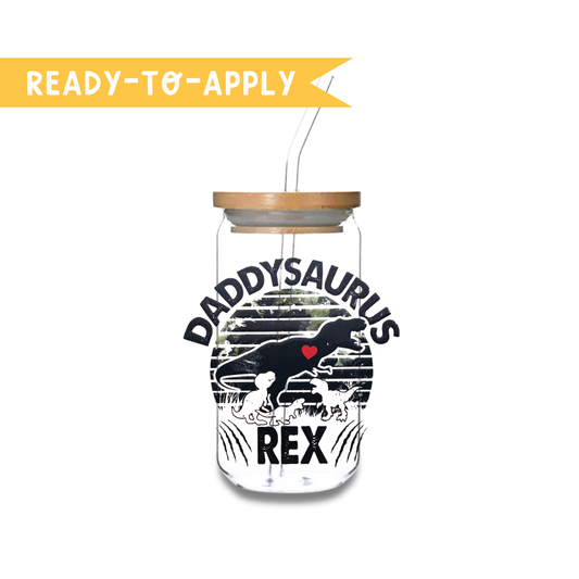 Daddysaurus Rex Glass Cups