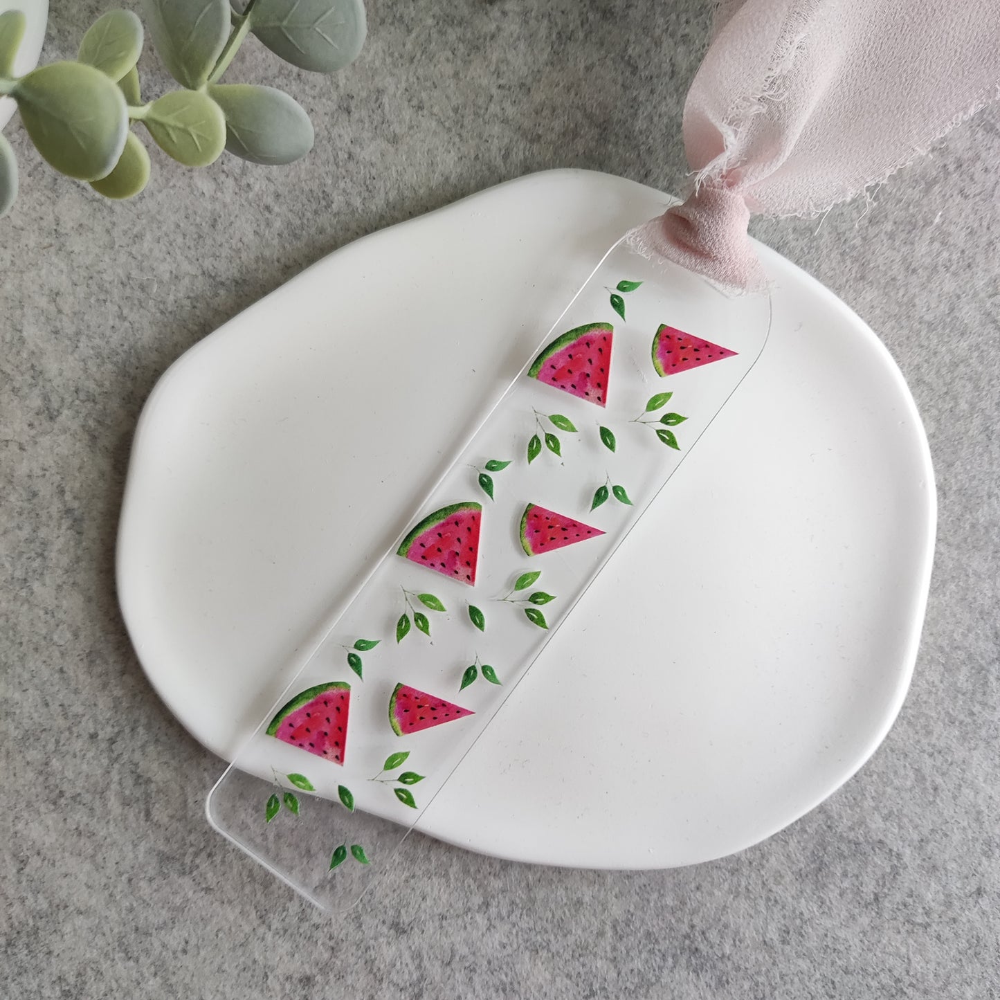 Acrylic Affirmation Bookmark | Watercolour Watermelon Bookmark