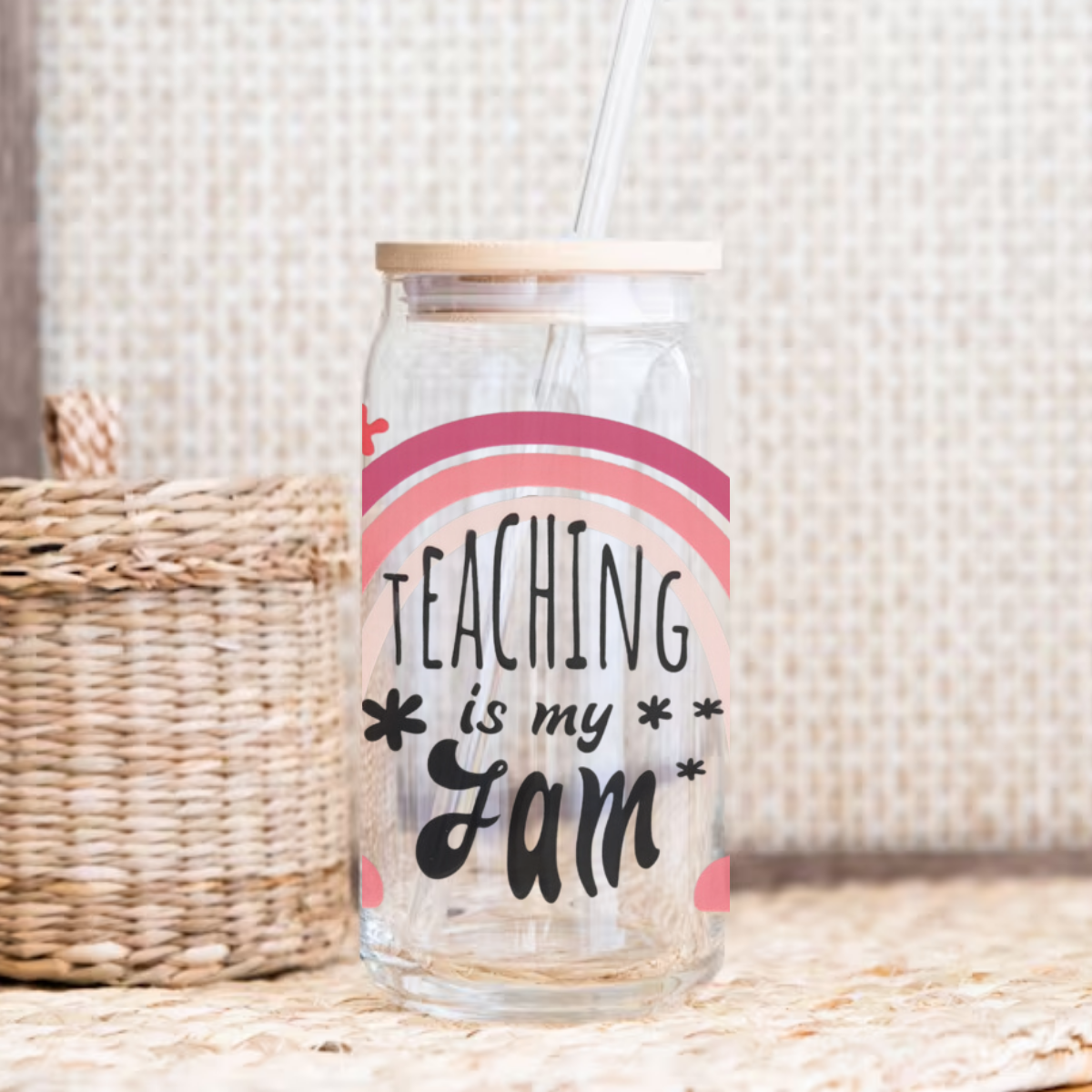 480ml/16oz UV DTF Cup Wrap | Teaching is My Jam