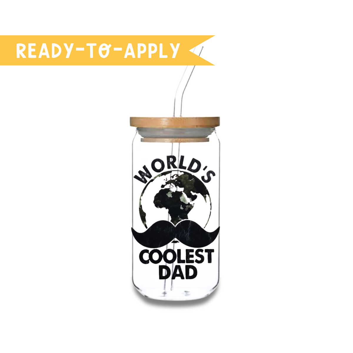 World's Coolest Dad Glass Cup