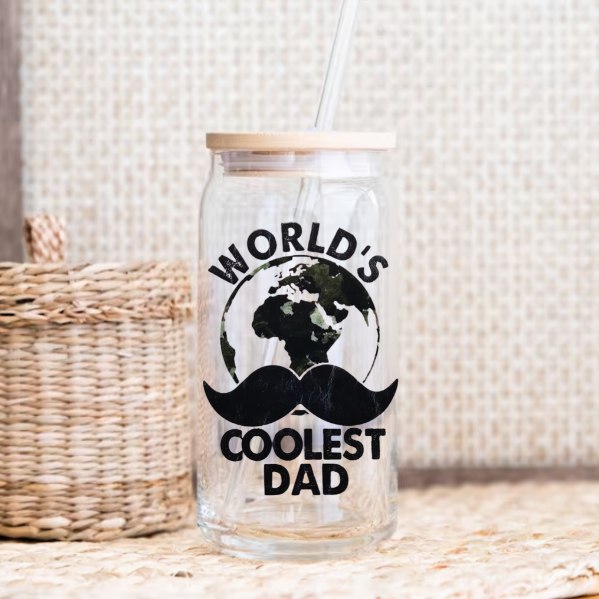 World's Coolest Dad Glass Cup